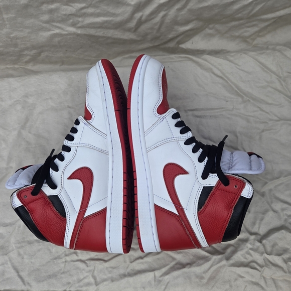 Jordan 1's Nike Air Jordan High Top Sneakers - Red and White - Picture 6 of 10